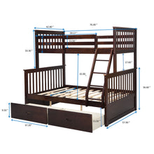 Load image into Gallery viewer, Bunk Bed With Ladder, And Safety Guard Rails