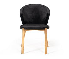 Load image into Gallery viewer, Velvet Wing Back Dining Side Chairs (Set of 2) - Black