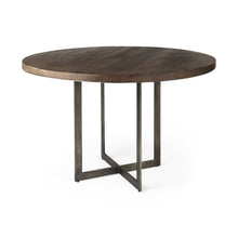 Load image into Gallery viewer, 48" Sled Base Dining Table - Brown / Black