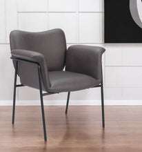 Load image into Gallery viewer, 31" Faux Leather And Faux Leather Arm Chair - Brown / Black