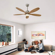 Load image into Gallery viewer, Ceiling Fan With Lights Quiet DC Motor Ceiling Fans 6 Speed Levels - Nickel