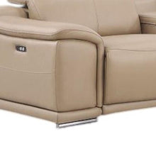 Load image into Gallery viewer, Leather Modular L Shaped Eight Piece Corner Sectional With Console - Beige