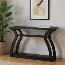 Load image into Gallery viewer, Floor Shelf Console Table With Shelves - Black