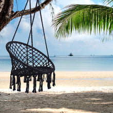 Load image into Gallery viewer, Macrame Hanging Hammock Chair, Rope Swing For Indoor And Outdoor Use