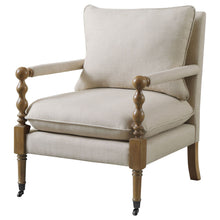 Load image into Gallery viewer, Accent Chair With Turned Legs - Beige