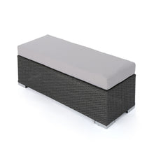 Load image into Gallery viewer, Enthrallia - Outdoor Wicker Bench With Foam Filled Cushion