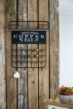 Load image into Gallery viewer, Floating Coffee Bar Shelf With Coffee Pod Holder, Hooks And Storage Shelf - Black