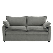 Load image into Gallery viewer, Modern Loveseat Sofa, Upholstered Couch With Side Storage Pockets