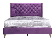 Load image into Gallery viewer, Upholstered Nailhead Trim Chic Bed
