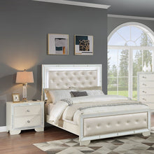 Load image into Gallery viewer, 3 Piece Bedroom Set, Bed With LED Lights And 2 Nightstands