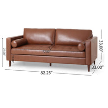 Load image into Gallery viewer, Modern Comfy 3 Seat Sofa With Wooden Legs, For Living Room And Study