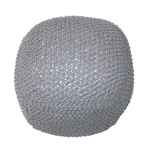 Load image into Gallery viewer, Semi Rounded Pouf, Cable Knitted, Perfect Seating