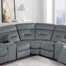 Load image into Gallery viewer, Power Reclining Sectional Set With Console Cup Holders