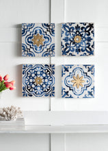 Load image into Gallery viewer, Abstract, And Wall Decor Accents (Set of 4) - White / Blue