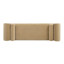 Load image into Gallery viewer, Mason - Arched Arm Bench With Bolster Pillows - Camel Brown Beige