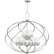 Load image into Gallery viewer, 39" Twelve Light Dimmable Chandelier With Shades - Nickel