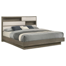 Load image into Gallery viewer, Eastern King Bed Bookcase Headboard With Hidden Storage - Oak