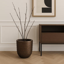 Load image into Gallery viewer, Round Floor Vase (729962) - Antiqued Brass