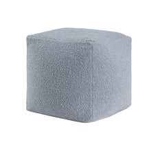 Load image into Gallery viewer, Boucle Pouf Ottoman - Blue