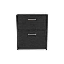 Load image into Gallery viewer, 15.7" x 12.7" x 18.6" Two Drawer Nightstand - Black