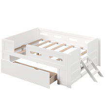 Load image into Gallery viewer, Platform Bed With Guardrail And Drawer