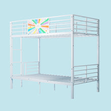 Load image into Gallery viewer, Bunk Bed, Convertible To 2 Separate Twin Size Beds & Full Length Guardrail & Ladder, No Box Spring Needed - White
