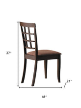 Load image into Gallery viewer, Upholstered Microfiber Open Back Dining Side Chairs (Set of 2) - Dark Brown
