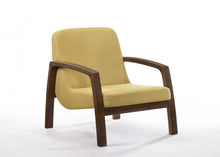 Load image into Gallery viewer, Retro Modern Wood Armchair - Gold And Walnut