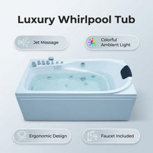 Load image into Gallery viewer, Xavier - Single Corner Massage Bathtub - Milk White