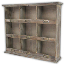 Load image into Gallery viewer, 27" Solid Wood Wall Mounted Display Stand - Dark Brown