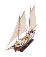 Load image into Gallery viewer, Hand Painted Model Boat Tabletop Sculpture (376348) - Black / White
