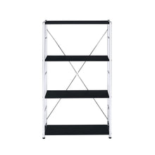 Load image into Gallery viewer, Four Tier Etagere Bookcase - Black / Silver