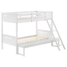 Load image into Gallery viewer, Bunk Bed With Built In Ladder, Safety Guardrails And Angled Access Step
