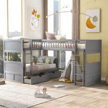 Load image into Gallery viewer, Bunk Bed With Loft And 2 Drawers