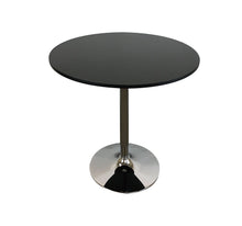 Load image into Gallery viewer, 36" Wood And Metal Pedestal Base Round Top Dining Room Table - Black