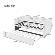 Load image into Gallery viewer, Modern Style Upholstered Daybed With Trundle For Guest Room, Small Bedroom