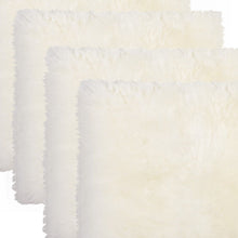 Load image into Gallery viewer, 17" X 17" Wool Solid Color Chair Pads (Set of 4) - Natural