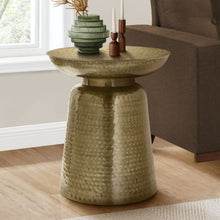 Load image into Gallery viewer, Drum Accent Side Table, Hammered Texture