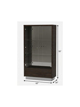 Load image into Gallery viewer, Display Stand With Three Shelves And One Drawer - Silver And Dark Brown