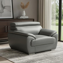 Load image into Gallery viewer, Captivating Leather Chair - Gray