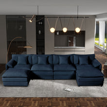 Load image into Gallery viewer, Modern Comfy Deep Seat Modular Sectional Sofa Cloud Couch With Ottoman