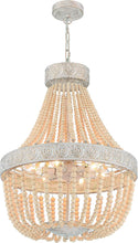 Load image into Gallery viewer, Candle Style Six Light Metal Dimmable Chandelier - Gold / White