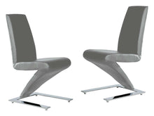 Load image into Gallery viewer, Upholstered Dining Side Chairs (Set of 2) - Silver / Gray