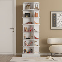 Load image into Gallery viewer, New 360 Rotating Shoe Cabinet 7 Layers Holds Up To 28 Paris Of Shoes
