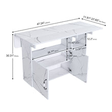 Load image into Gallery viewer, Multi Functional Folding Table With Storage Shelves And Wheels