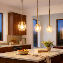 Load image into Gallery viewer, Vista - Single Pendant Chain Hanging Light - Clear / Gold