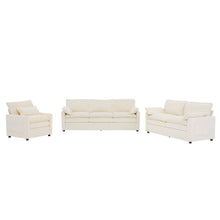Load image into Gallery viewer, Modern Sofa Set With Double Layer Cushion And Side Storage Pockets
