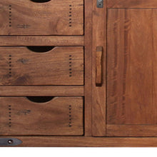 Load image into Gallery viewer, Solid Wood Enclosed Storage Distressed TV Stand - Brown