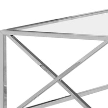 Load image into Gallery viewer, Glass And Iron Coffee Table - Clear And Silver