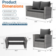 Load image into Gallery viewer, Modern Patio Set With Table And Cushions